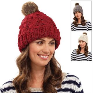 Ladies Cable Knit Beanies